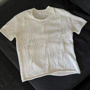 Yohji Yamamoto Y’s large twist knit in white